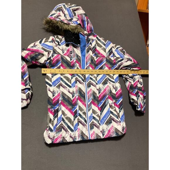 Ride Malibu Girls Youth Medium Snowboard Jacket Chevron Print - New With Tags - Picture 9 of 9